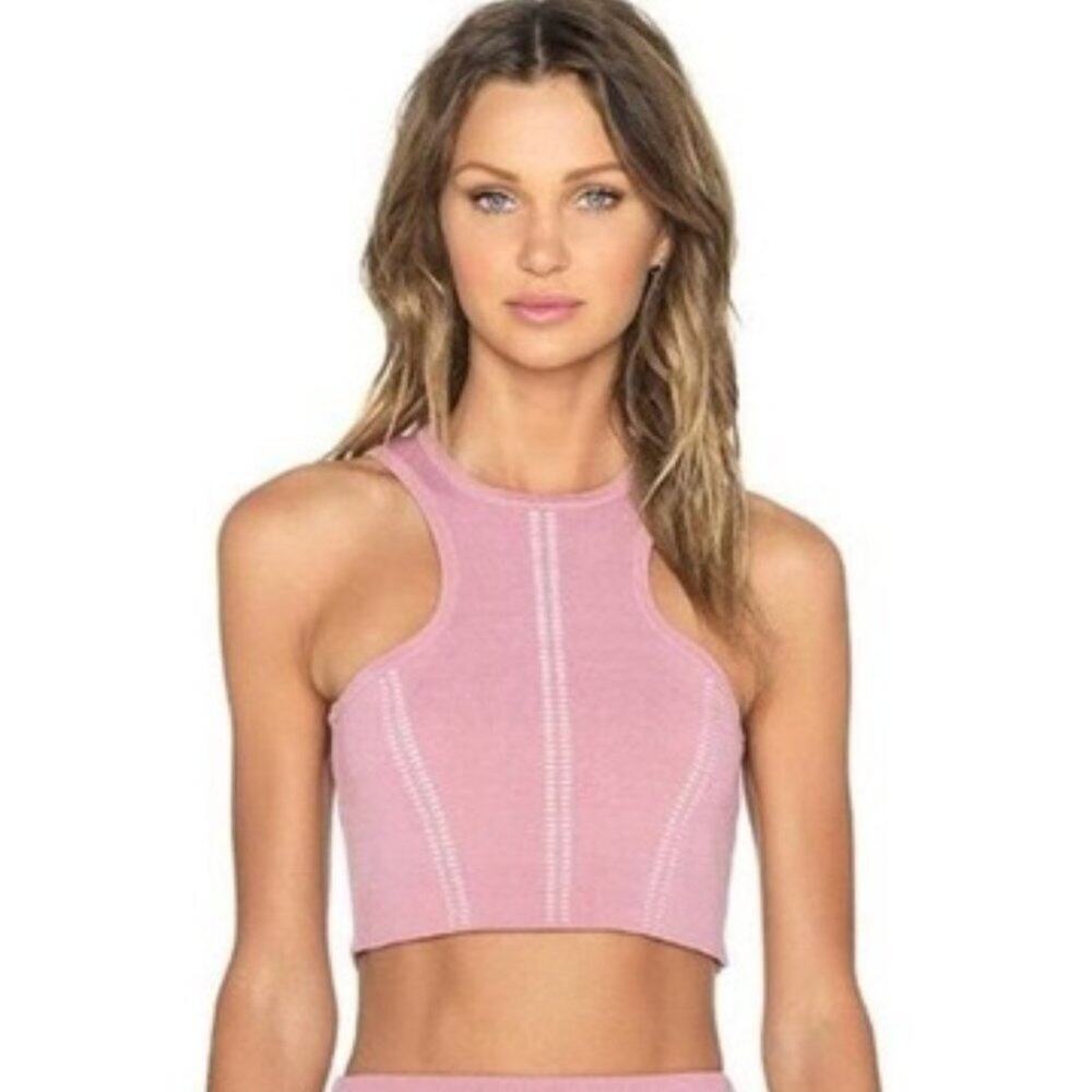 NBD x The Naven Twins Diamond Crop Top in Mauve